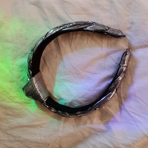 Silver lamé headband